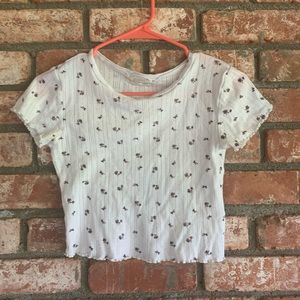 Urban Outfitters Floral White Tee